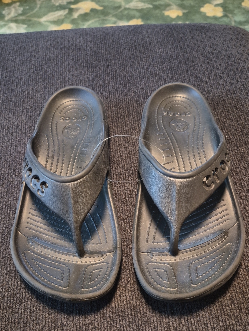 CROCS Kids Black Thong Flip Sandals